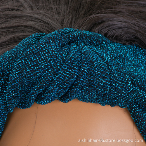 aishili wholesale hair headband wigs for black woman curly headband wig synthetic headband  wig